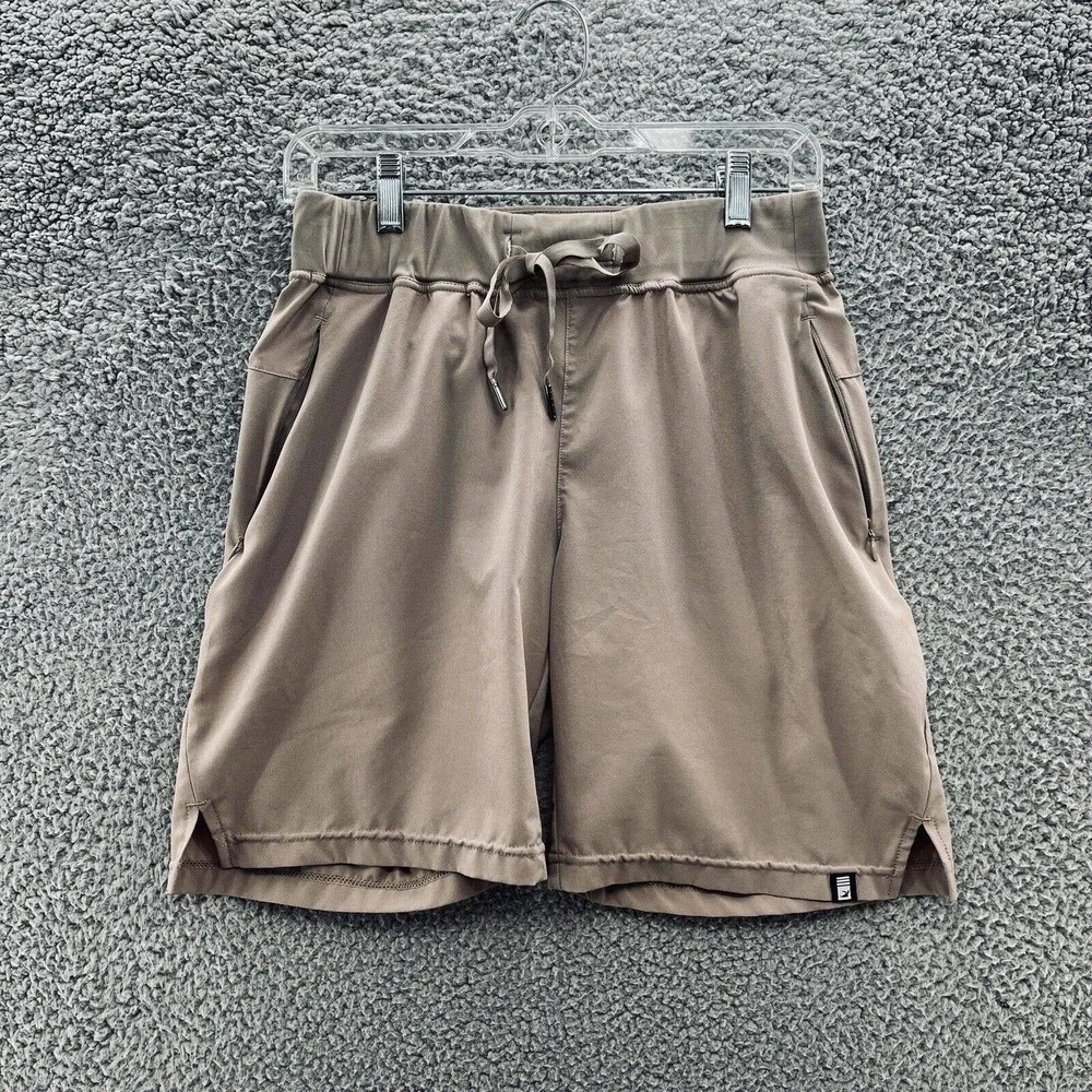 Glyder Shorts Womens Small Beige Active Stretch Running Workout Gym Unlined - Picture 1 of 14